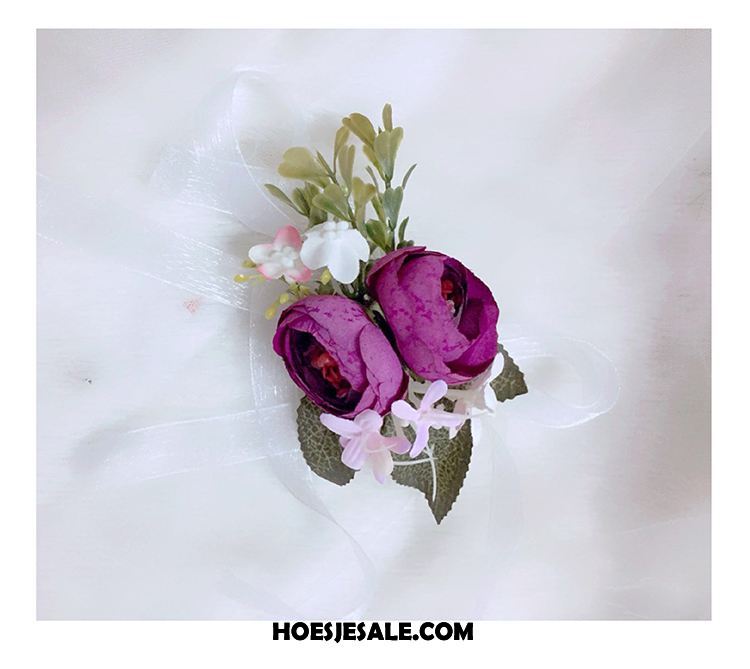 Hoofdtooi Bloemen Dames Roze Veerklemmen Bloemen Mini Vers Sale