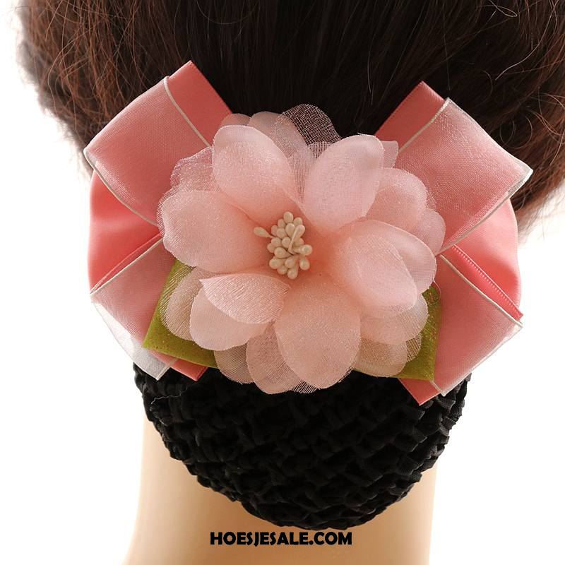 Hoofdtooi Bloemen Dames Verpleegster Mesh Haarclip Bloemen Groen Goedkoop