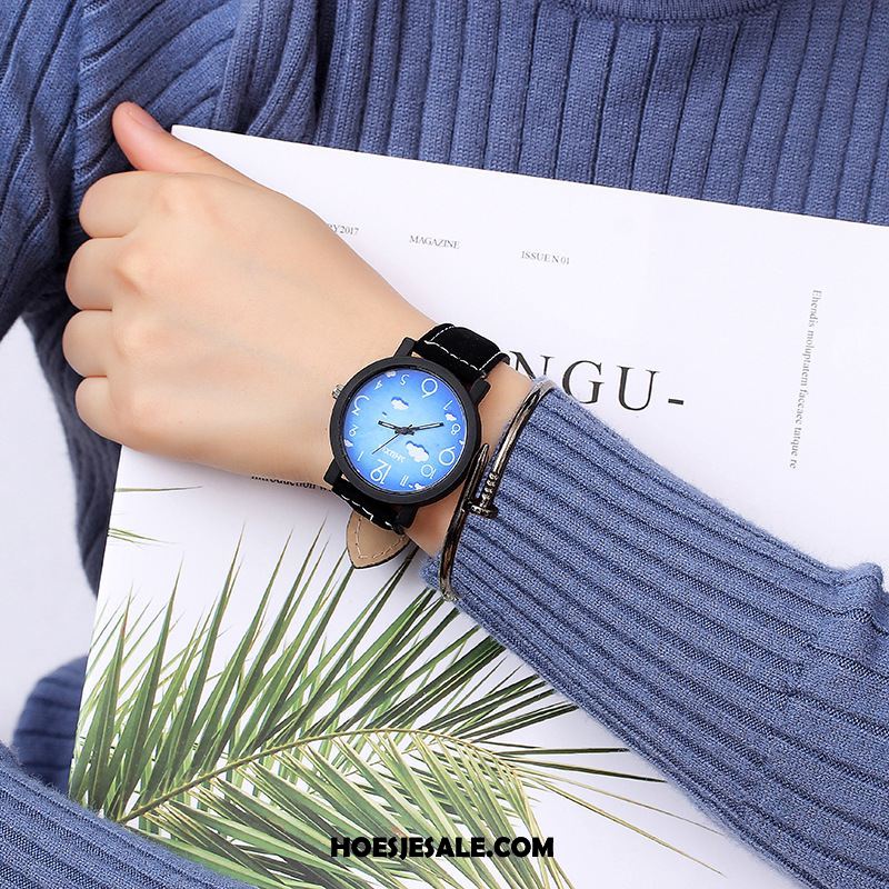 Horloges Dames Eenvoudig Groot Student Dun Lovers Sale