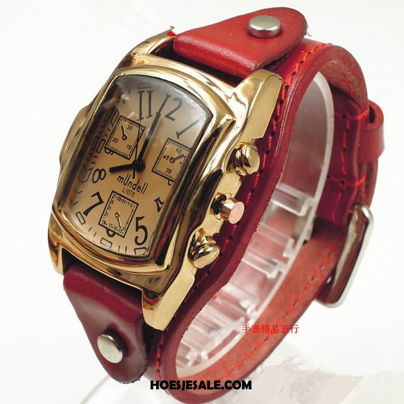 Horloges Dames Horloge Lang Echt Leer Vrouwen Riem Kopen