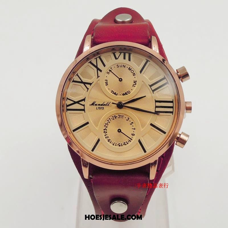 Horloges Dames Horloge Lang Echt Leer Vrouwen Riem Kopen