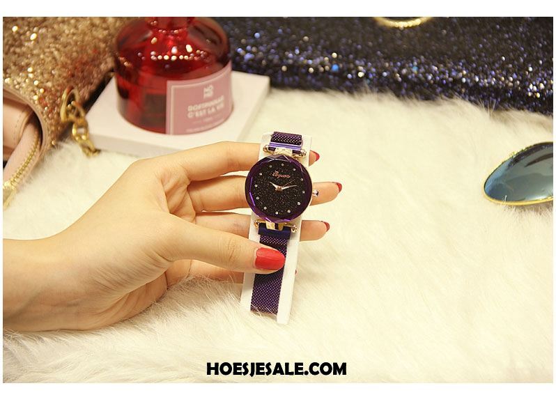 Horloges Dames Purper Vrouwen Horloge Roestvrij Staal Waterdicht Kopen