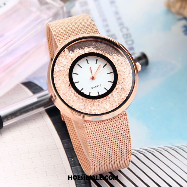 Horloges Dames Quartz Horloge Nieuw Strass Armbanden Alle Wedstrijden Korting