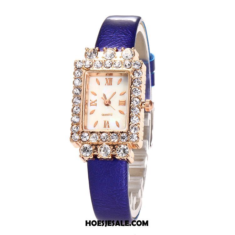 Horloges Dames Ster Vers Strass Vierkante Mode Goedkoop