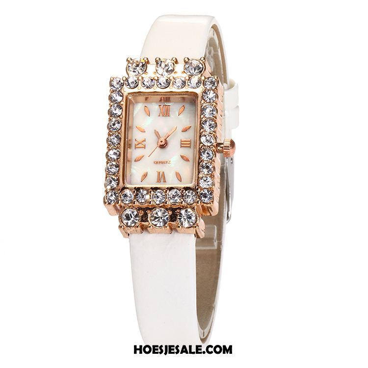 Horloges Dames Ster Vers Strass Vierkante Mode Goedkoop