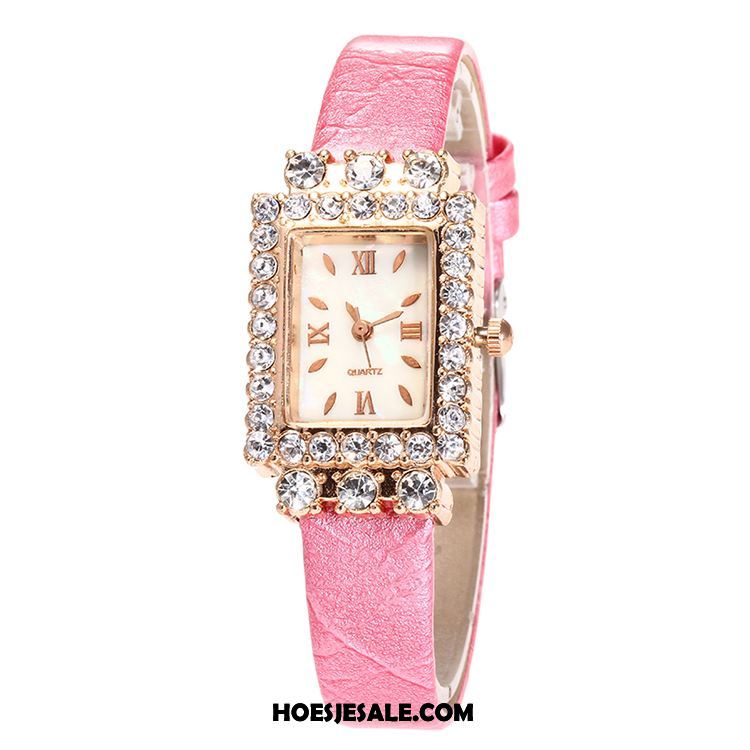 Horloges Dames Ster Vers Strass Vierkante Mode Goedkoop