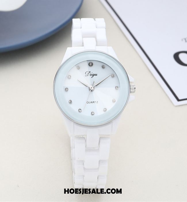 Horloges Dames Strass Merken Waterdicht Keramiek Eenvoudig Goedkoop