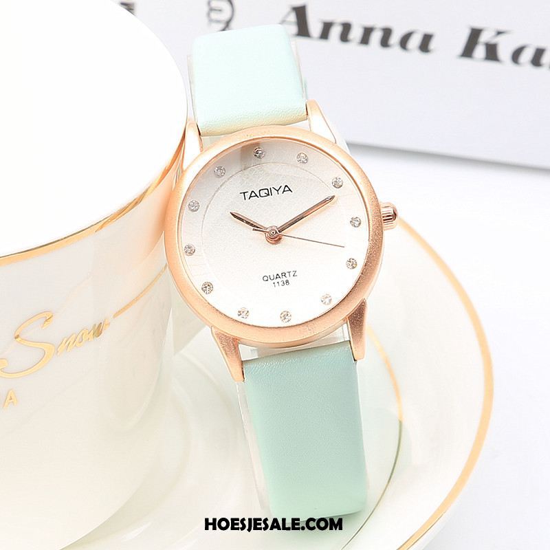 Horloges Dames Student Eenvoudig Strass Schattig Mini Winkel