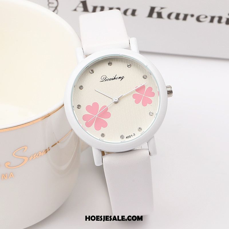 Horloges Dames Student Eenvoudig Strass Schattig Mini Winkel