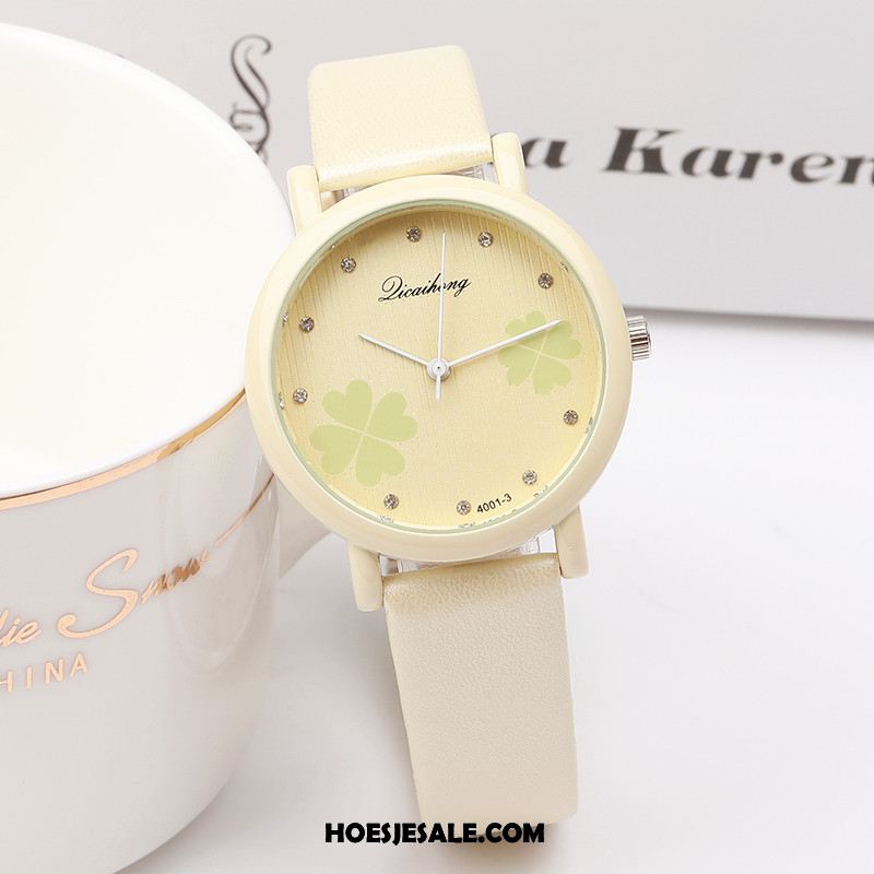 Horloges Dames Student Eenvoudig Strass Schattig Mini Winkel