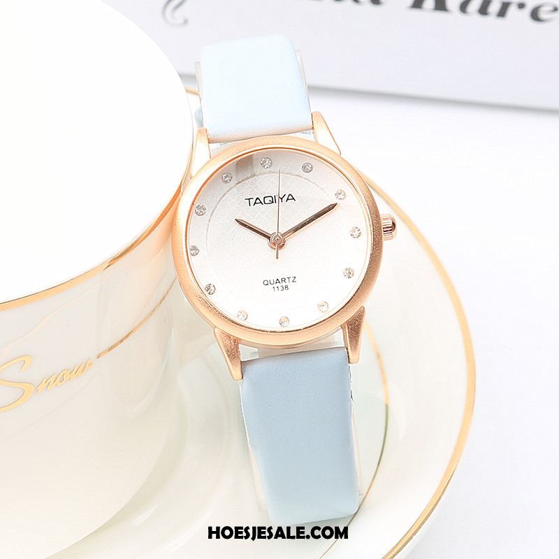 Horloges Dames Student Eenvoudig Strass Schattig Mini Winkel