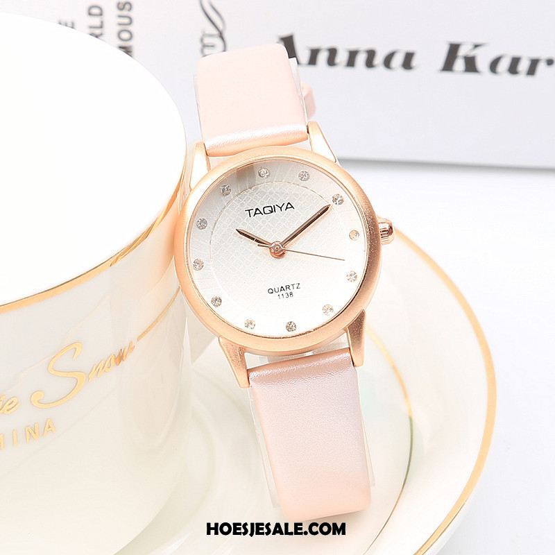 Horloges Dames Student Eenvoudig Strass Schattig Mini Winkel