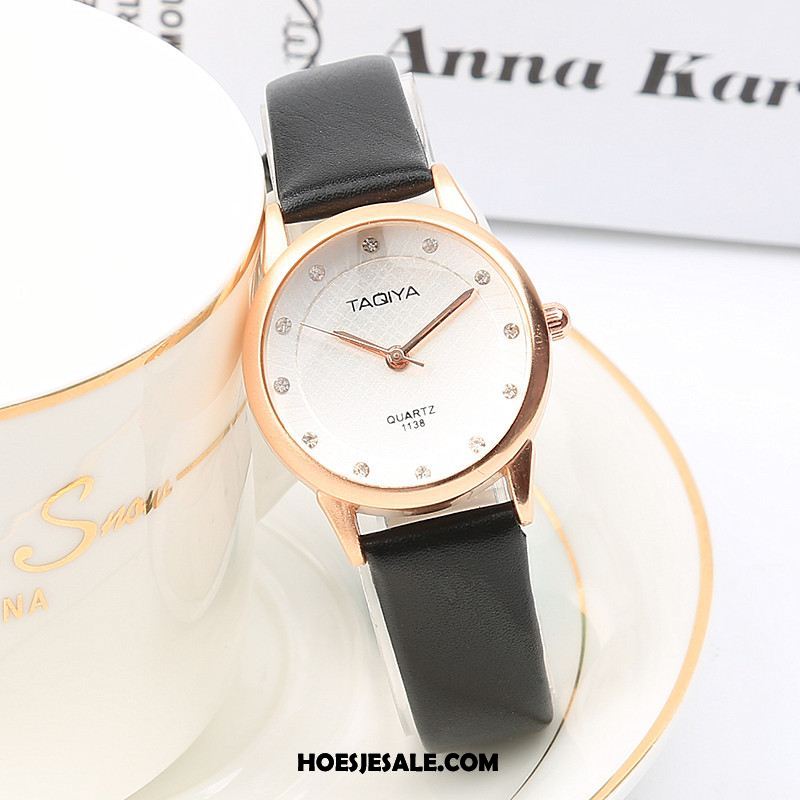 Horloges Dames Student Eenvoudig Strass Schattig Mini Winkel