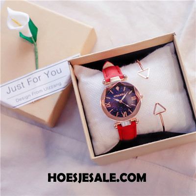 Horloges Dames Trend Vrouwen Super Eenvoudig Purper Goedkoop