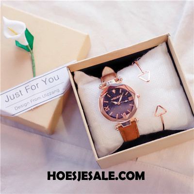 Horloges Dames Trend Vrouwen Super Eenvoudig Purper Goedkoop