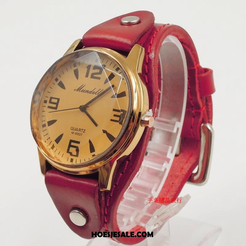 Horloges Dames Vierkante Leer Echte Zuiver Horlogeband Sale