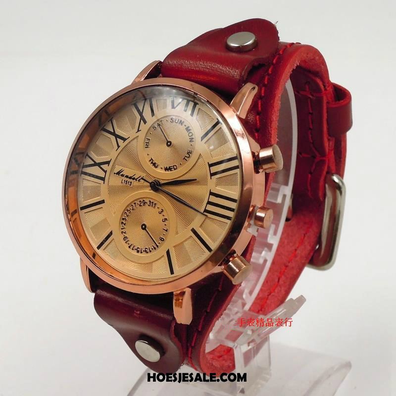 Horloges Dames Vierkante Leer Echte Zuiver Horlogeband Sale