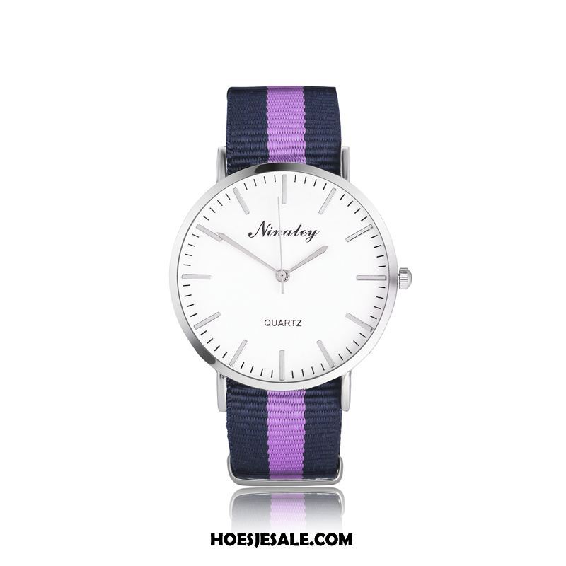 Horloges Heren Eenvoudig Canvas Trend Mode Waterdicht Goedkoop