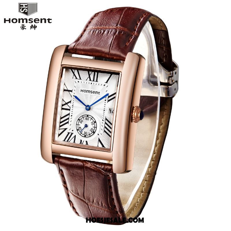 Horloges Heren Horloge Mannen Echt Leer Lovers Quartz Horloge Sale