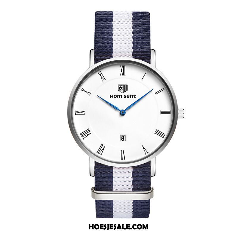 Horloges Heren Horloge Roestvrij Staal Dun Riem Quartz Horloge Winkel