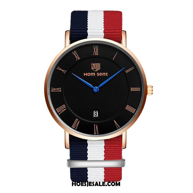 Horloges Heren Horloge Roestvrij Staal Dun Riem Quartz Horloge Winkel