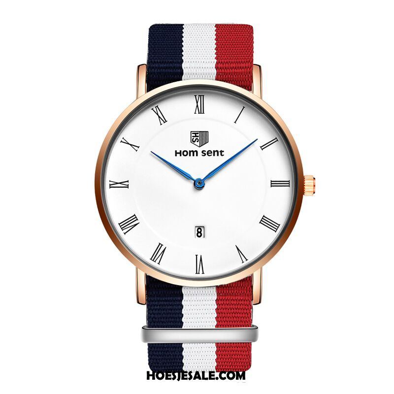 Horloges Heren Horloge Roestvrij Staal Dun Riem Quartz Horloge Winkel