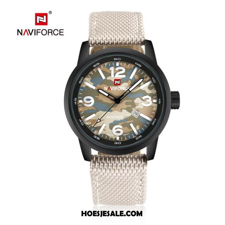 Horloges Heren Mannen Canvas Sport Horloge Groen Kopen