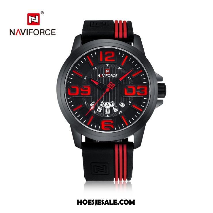 Horloges Heren Trend Groot Waterdicht Silicone Casual Korting