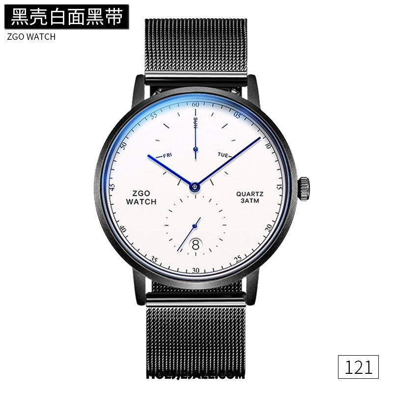 Horloges Heren Trend Waterdicht Quartz Horloge Mesh Student Goedkoop
