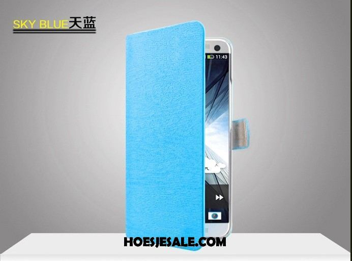 Htc Desire 10 Lifestyle Hoesje Hoes Blauw Folio Leren Etui Bescherming Goedkoop