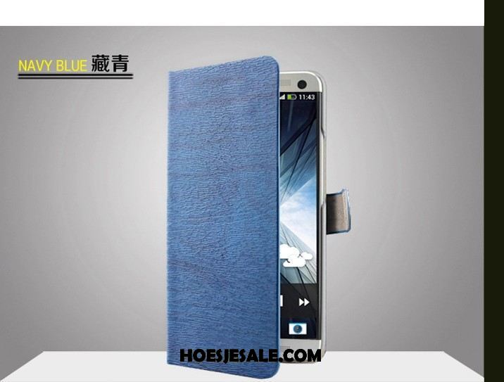 Htc Desire 10 Lifestyle Hoesje Hoes Blauw Folio Leren Etui Bescherming Goedkoop