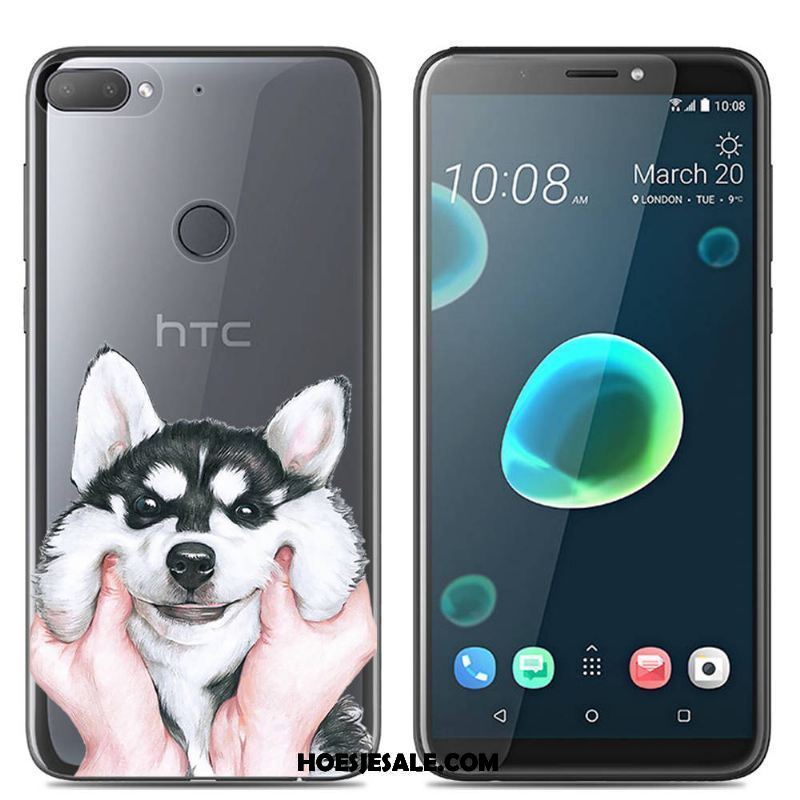 Htc Desire 12+ Hoesje Spotprent Roze Zacht Hoes Siliconen Sale