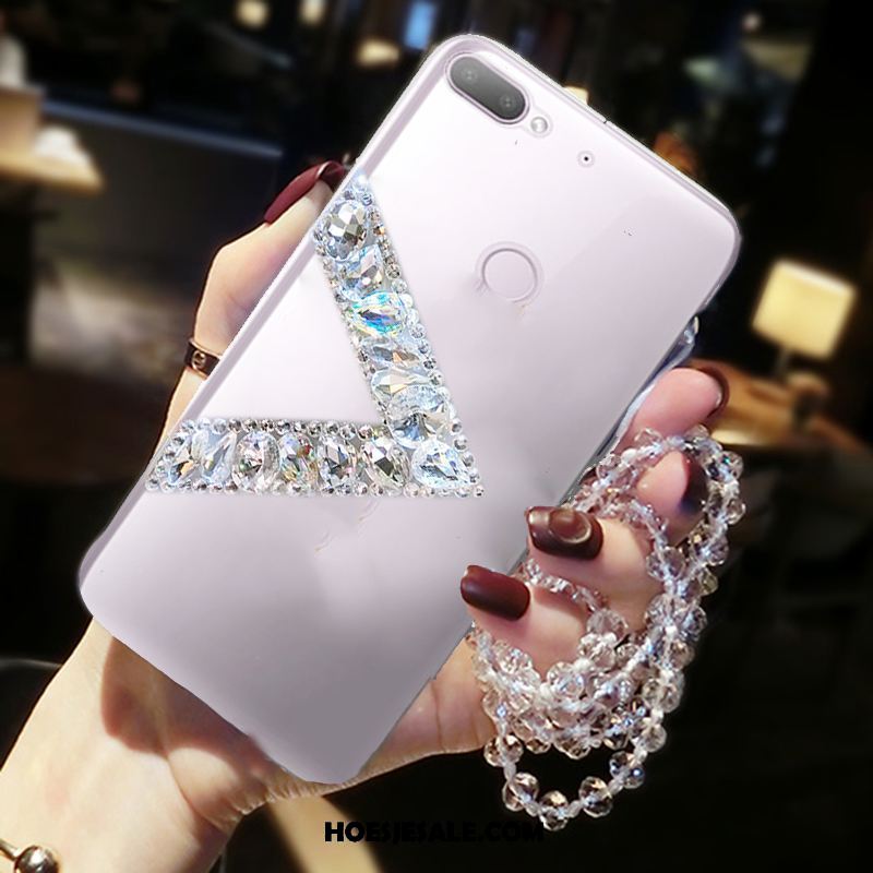 Htc Desire 12+ Hoesje Wit Liefde Bescherming Hanger Met Strass Kopen