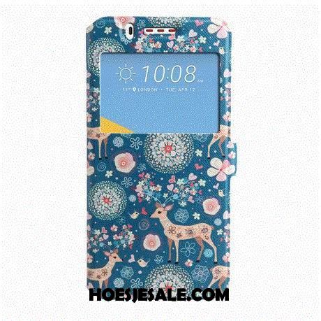 Htc Desire 825 Hoesje Bescherming Folio Leren Etui Blauw Mobiele Telefoon Kopen