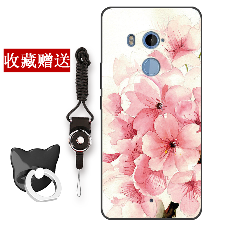 Htc U11+ Hoesje Hoes Vintage Chinese Stijl Bescherming Roze Korting