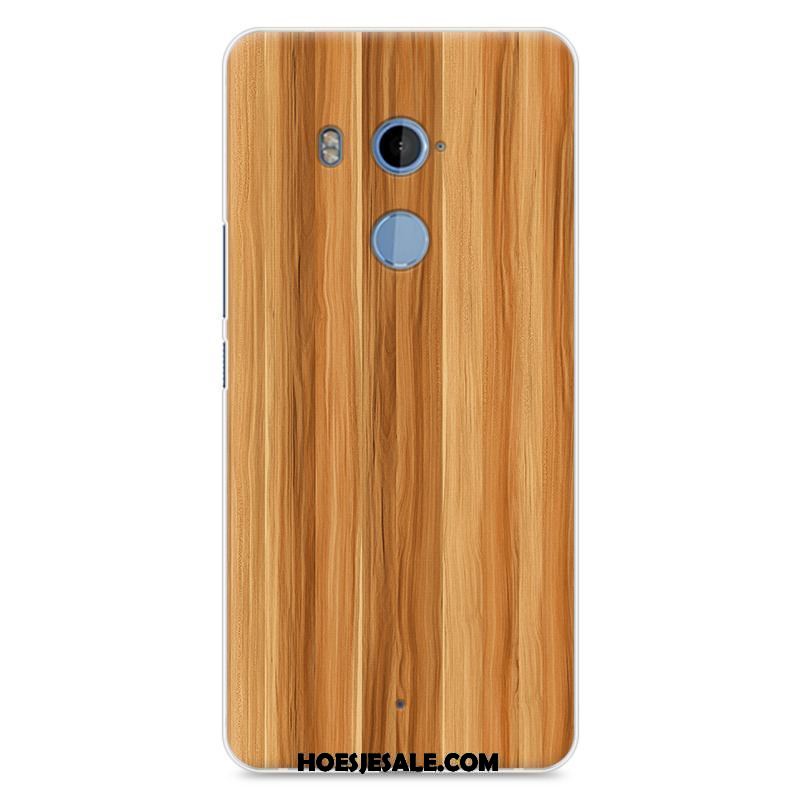 Htc U11+ Hoesje Zacht Hoes Mobiele Telefoon Eenvoudige Houtnerf Goedkoop