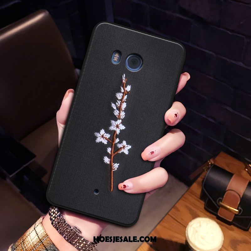 Htc U11 Hoesje Zwart Trend Hoes Persoonlijk Bloemen