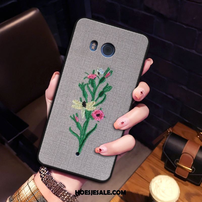 Htc U11 Hoesje Zwart Trend Hoes Persoonlijk Bloemen