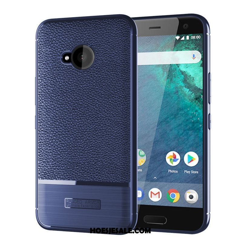 Htc U11 Life Hoesje Leer Patroon Mobiele Telefoon Anti-fall Blauw Sale