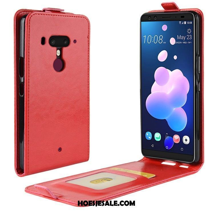 Htc U12+ Hoesje Folio Anti-fall Leren Etui Hoes Mobiele Telefoon Sale