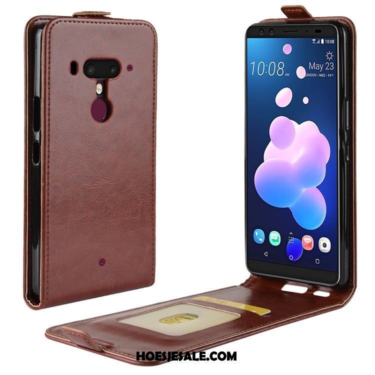 Htc U12+ Hoesje Folio Anti-fall Leren Etui Hoes Mobiele Telefoon Sale