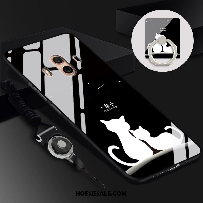 Huawei Mate 10 Hoesje Mobiele Telefoon Glas Zwart Hoes Zacht Goedkoop