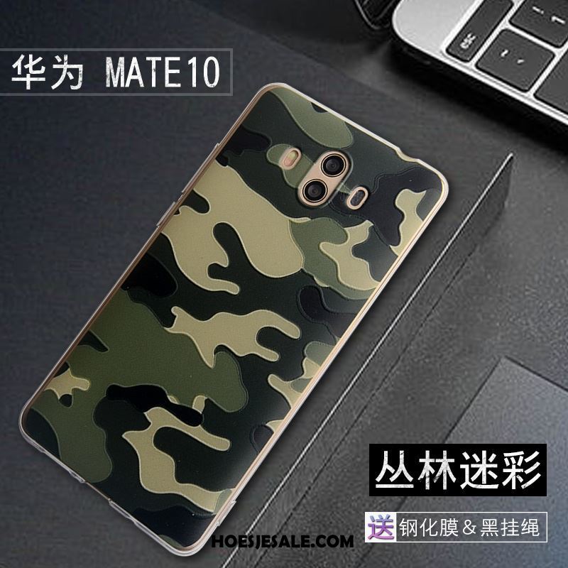 Huawei Mate 10 Hoesje Siliconen Mobiele Telefoon Wit Anti-fall Reliëf Goedkoop
