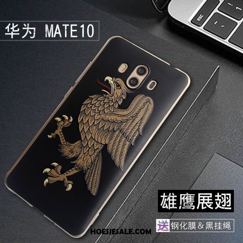 Huawei Mate 10 Hoesje Siliconen Mobiele Telefoon Wit Anti-fall Reliëf Goedkoop
