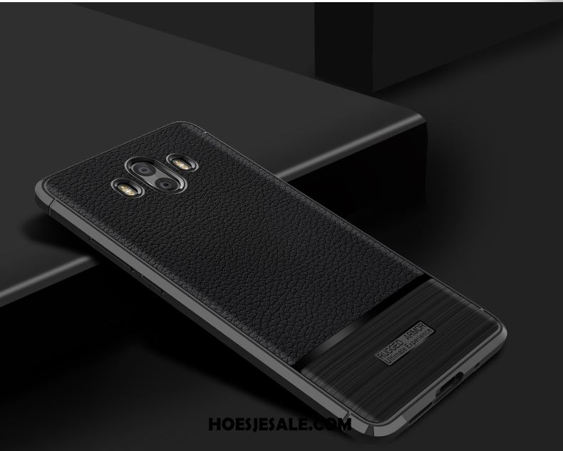 Huawei Mate 10 Hoesje Zwart Zacht Leer Mobiele Telefoon Bescherming Hoes Korting