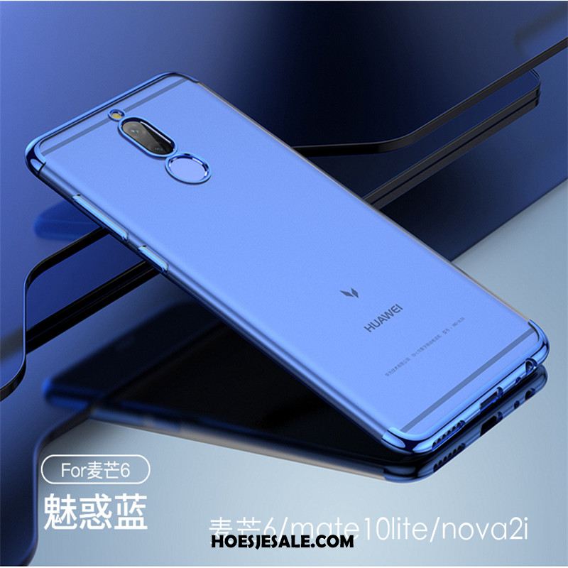 Huawei Mate 10 Lite Hoesje Anti-fall All Inclusive Blauw Zacht Doorzichtig Goedkoop