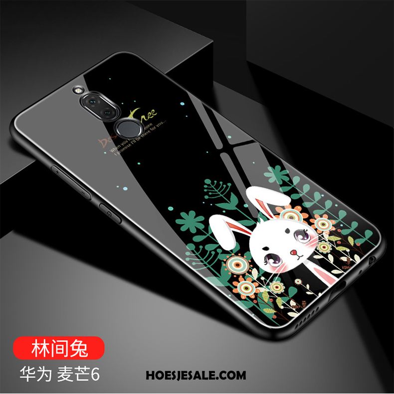 Huawei Mate 10 Lite Hoesje Anti-fall Zwart Spotprent Glas Hoes Winkel