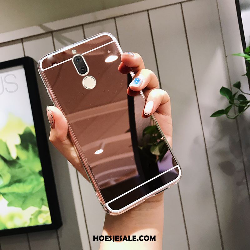 Huawei Mate 10 Lite Hoesje Bescherming Rose Goud Hoes Spiegel Mobiele Telefoon