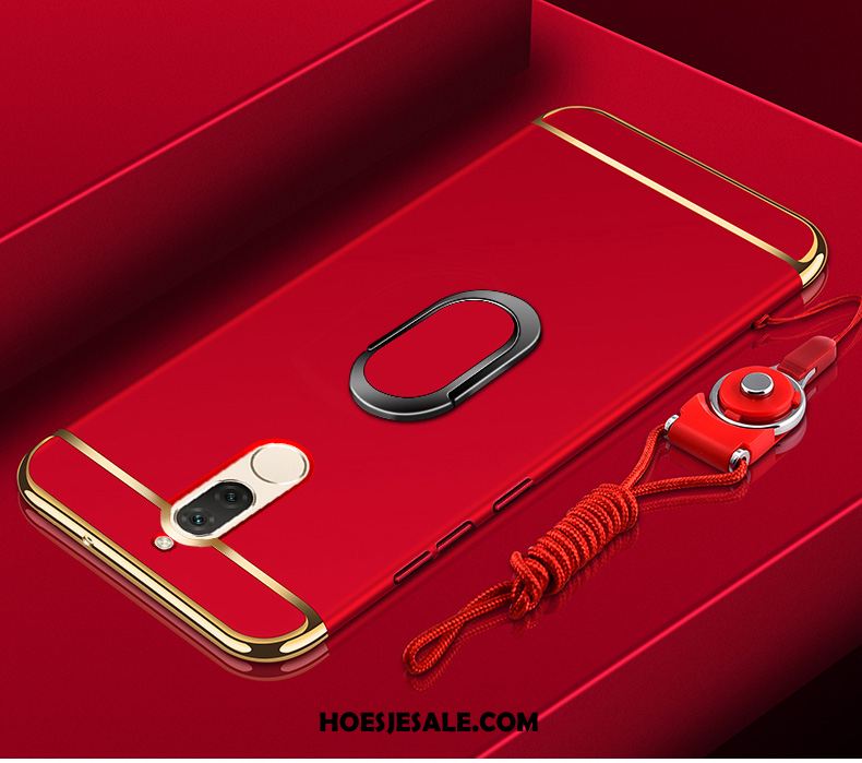Huawei Mate 10 Lite Hoesje Hemming Mobiele Telefoon Hoes Rood Bescherming Goedkoop