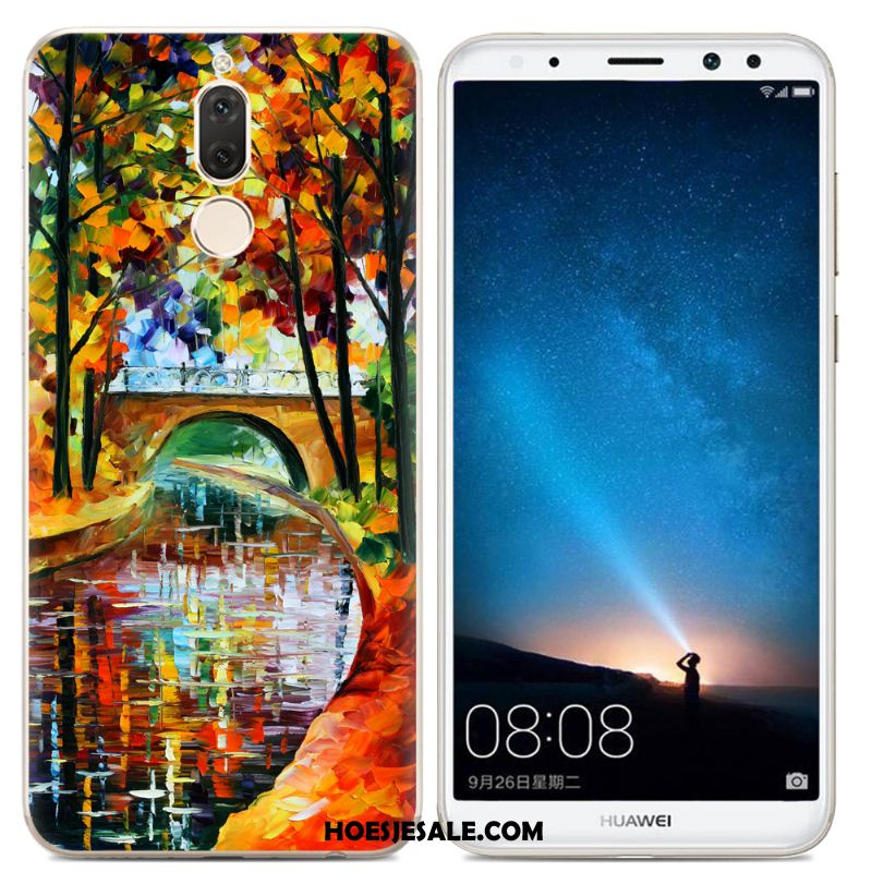 Huawei Mate 10 Lite Hoesje Hoes Scheppend Trend Geel Mobiele Telefoon Kopen